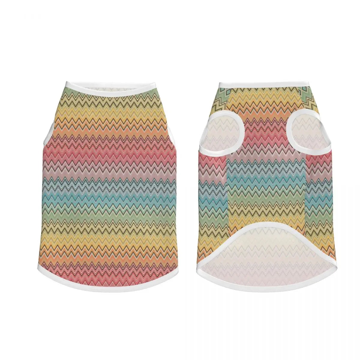 Vintage Bohemian Geometric Stripes Dogs Clothes Breathable Thin Luxury Fabric Texture Pet Vests Large Dog Jacket Pet Accessories