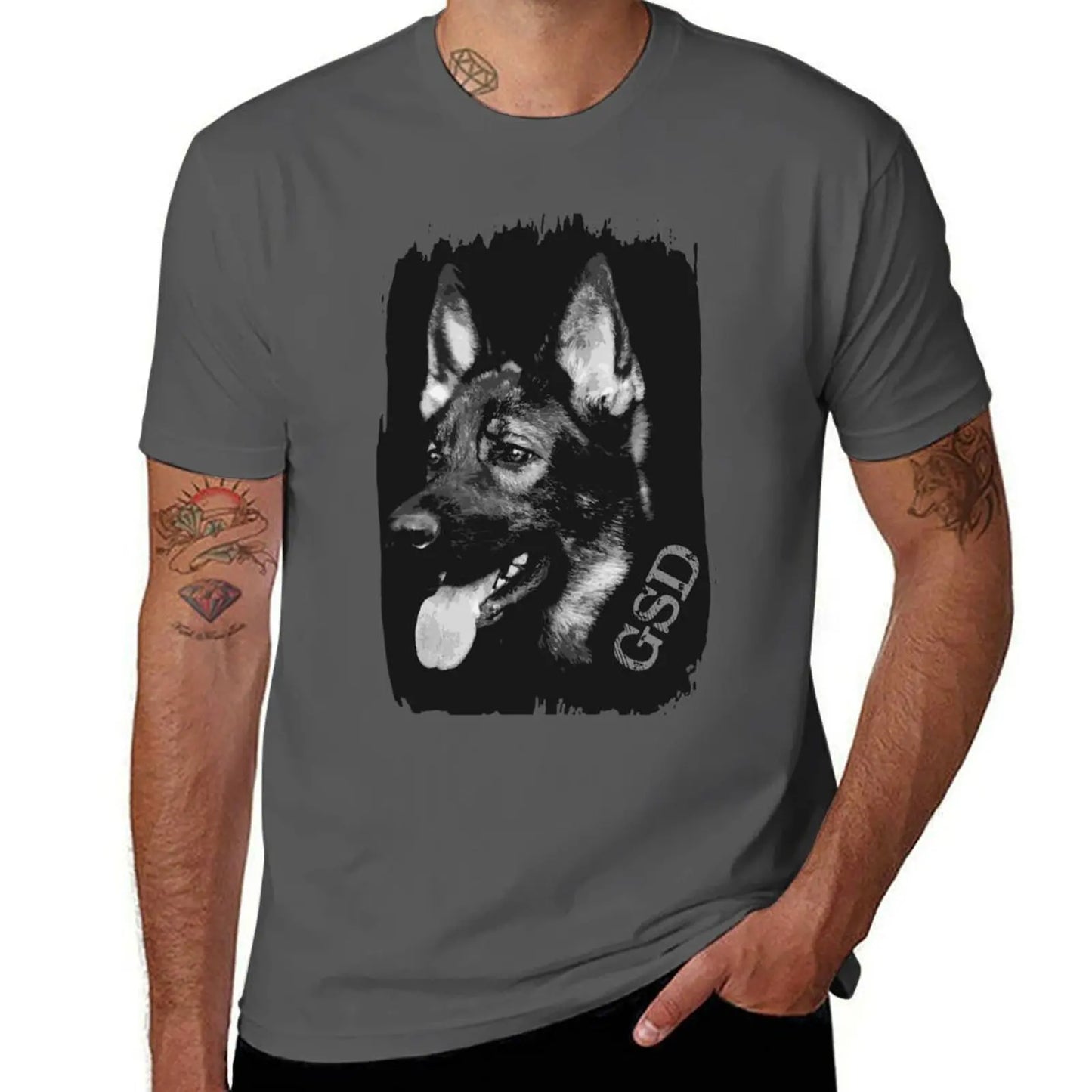 German Shepherd Dog - GSD T-Shirt t shirt custom print t shirt man luxury T-Shirt