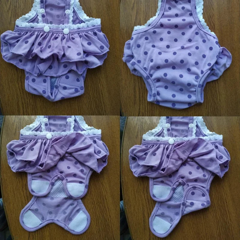 Cotton Pet Physiological  Teddy Menstrual Pants Dog Overalls Physiological Pants Printed Pet Physiological Pants Factory