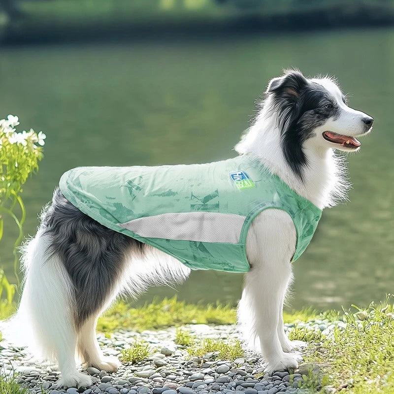Summer Dog Clothing Cooling Large Dog Clothes Pet Dogs Coolings Vest Puppy Luxury Vests Clothes for Medium Dogs Cap Costumes
